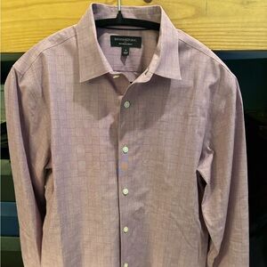 Banana Republic button up S slim fit maroon/white patterned